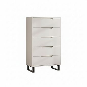 5 Dresser for Bedroom, 50.5" Tall Dresser, Wooden Closet Chest Storage for Living Room, Hallway