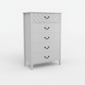 5 Drawer Dresser for Bedroom, 30.3" Wide Brown Chest of Drawers, for Living Room