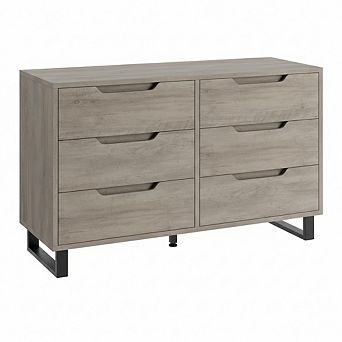 47.2" Wide 6-Drawer Wooden Dresser, Freestanding Storage Drawer Cabinet, for Bedroom, Living Room