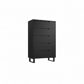 5 Dresser for Bedroom, 50.5" Tall Dresser, Wooden Closet Chest Storage for Living Room, Hallway