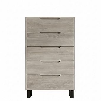5 Dresser for Bedroom, 50.5" Tall Dresser, Wooden Closet Chest Storage for Living Room, Hallway