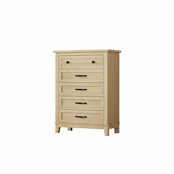 5-Drawer Dresser-41.3"Tall Vertical Wooden,Freestanding Closet Chest with Large Storage for Bedroom