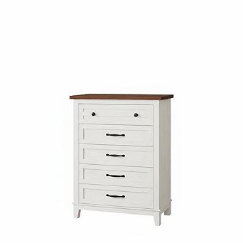 5-Drawer Dresser-41.3"Tall Vertical Wooden,Freestanding Closet Chest with Large Storage for Bedroom