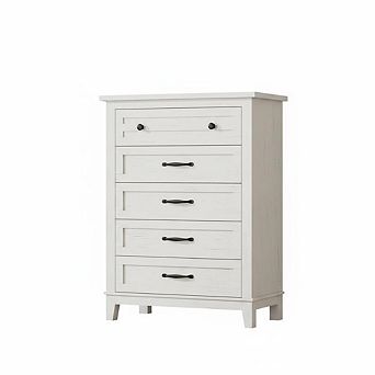5-Drawer Dresser-41.3"Tall Vertical Wooden,Freestanding Closet Chest with Large Storage for Bedroom