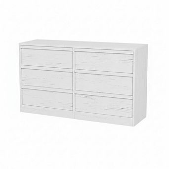 6 Drawer Dresser, 47 in Wide 6 Chest of Drawers with Large Storage, for Living Room, Nursery