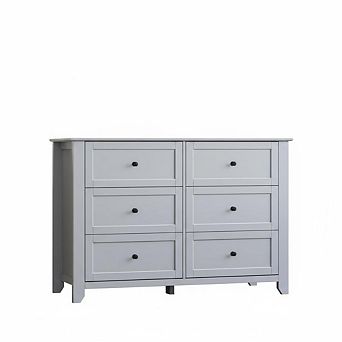 6 Drawer Dresser for Bedroom,Modern Wooden Chests of Drawers for Entryway, Hallway