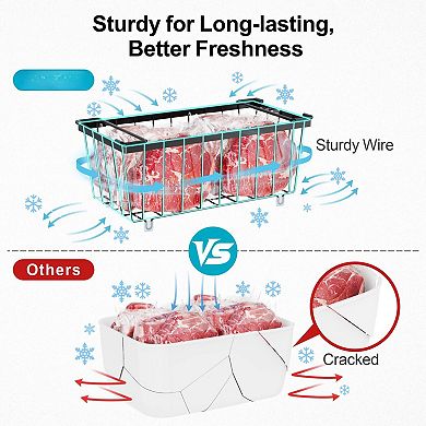 Heavy-Duty Stackable Wire Baskets for 7 Cu.Ft Chest Freezer