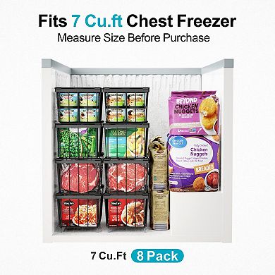 Heavy-Duty Stackable Wire Baskets for 7 Cu.Ft Chest Freezer