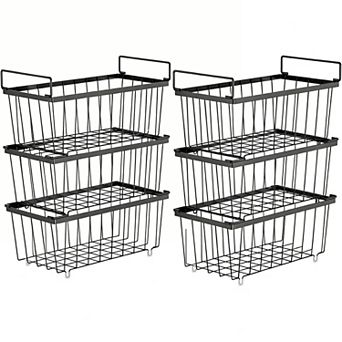 Heavy-Duty Stackable Wire Baskets for 7 Cu.Ft Chest Freezer