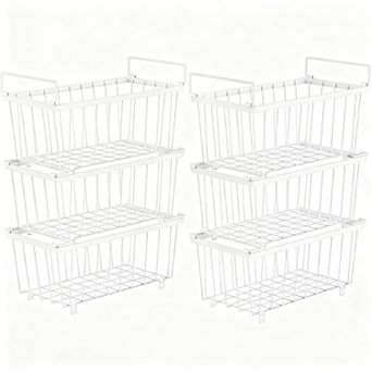 Heavy-Duty Stackable Wire Baskets for 7 Cu.Ft Chest Freezer