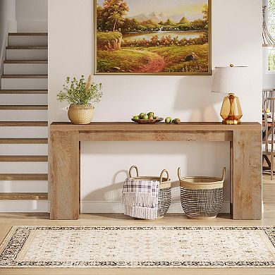 Farmhouse Entryway Console Table, 70.9" Long, Multi-Use