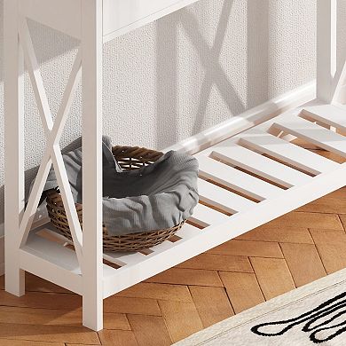 Farmhouse Console Table with Drawer for Entryway and Living Room