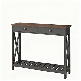 Farmhouse Console Table with Drawer for Entryway and Living Room