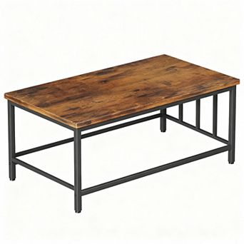 Grey Wash 2 tier Coffee Table with Metal Frame
