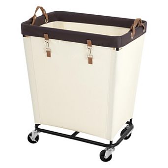 Large Capacity Rolling Laundry Basket with Silent Wheels for Easy Laundry Management