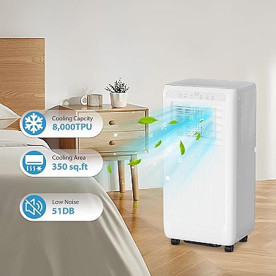 10000 BTU 3-in-1 Portable Air Conditioner, Cools 450 Sq Ft, Ultra Quiet, Remote
