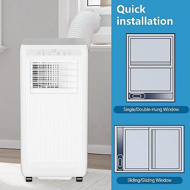 10000 BTU 3-in-1 Portable Air Conditioner, Cools 450 Sq Ft, Ultra Quiet, Remote
