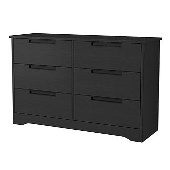 Modern 6-Drawer Dresser with Embedded Handles, Wooden Chest of Drawers Organizer
