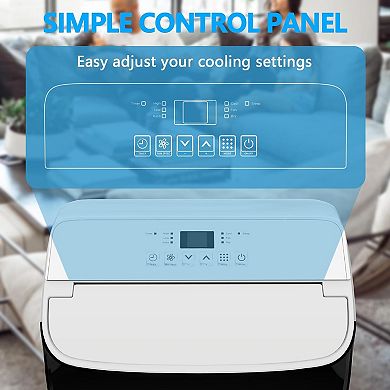 14,000 BTU Portable Air Conditioner, 3-in-1 Cooling, Dehumidifier & Fan for Rooms Up to 750 Sq.Ft