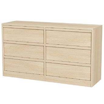 Modern 6-Drawer Chest, Large Storage Organizer for Bedroom Living Room Entryway