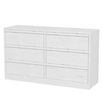Modern 6-Drawer Chest, Large Storage Organizer for Bedroom Living Room Entryway