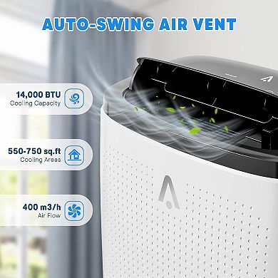 14,000 BTU 3-in-1 Smart Portable AC for Room Up to 750 Sq.Ft