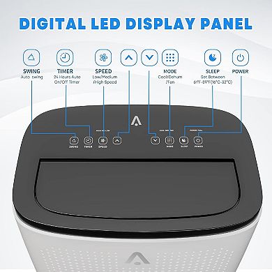 14,000 BTU 3-in-1 Smart Portable AC for Room Up to 750 Sq.Ft