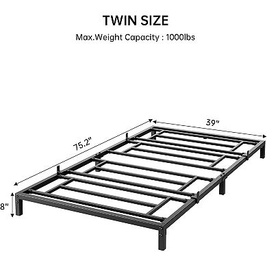 Heavy Duty Metal Platform Bed Frame, Sturdy Noise-Free Strong Bearing Capacity,