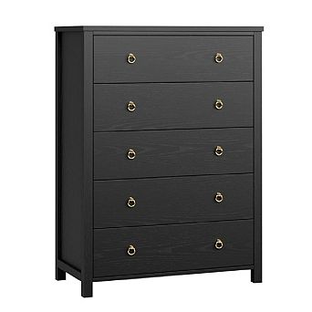 5 Drawer Dresser for Bedroom,Tall Wood Chest of Drawers