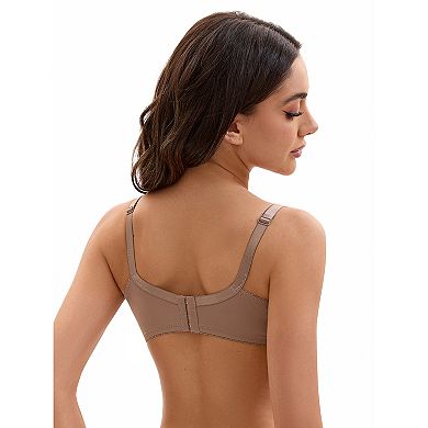 2 Packs Women's V Neck Adjustable Strap Underwire Push Up Bras