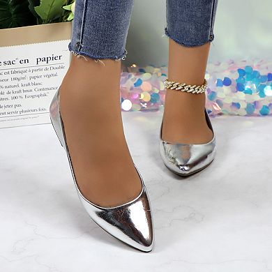 Women's Pointed Toe Ballet Flats - Classic Everyday Comfort Shoes