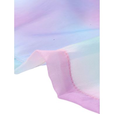 Rainbow Mesh Sheer Jacket for Women Hooded Long Sleeve Zipper Party Jacket with Pockets