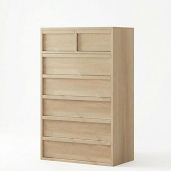 7 Drawer Dresser, 46.8 in Tall Modern 7 Chest of Drawers w/Large Drawers Storage, Dresser Organizer