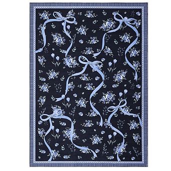 Fashionwu Modern Home Decor Floral & Bows Living Room Stain Resistant Soft Bordered Area Rug