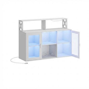 Wine Bar Cabinet with LED Lights