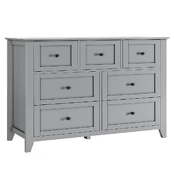 7 Drawer Dresser, Wooden Chest of Drawers for for Office, Storage Cabinet Organizer Drawers