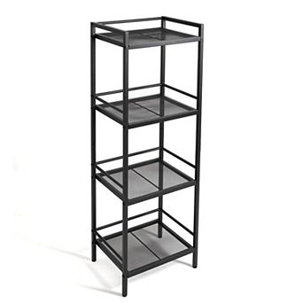 4 tier Bathroom Shelves, Ladder Shelf for Storage, Space-Saving Shelf Freestanding Home Organizer