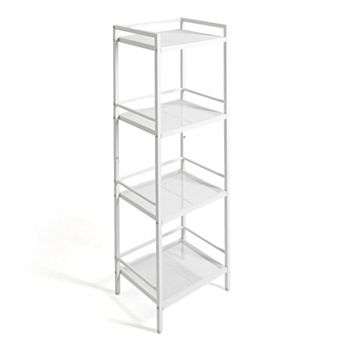 4 tier Bathroom Shelves, Ladder Shelf for Storage, Space-Saving Shelf Freestanding Home Organizer