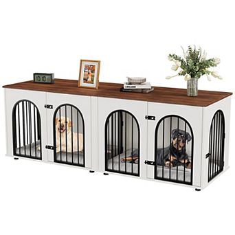 71 in Large Dog Crate Furniture for 2 Dogs