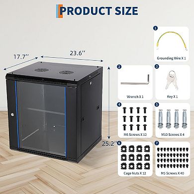 12U Wall Mount Network Server Cabinet