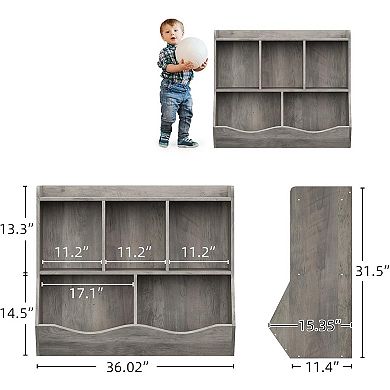 Spacious Multi-Shelf Toy Storage Bookcase