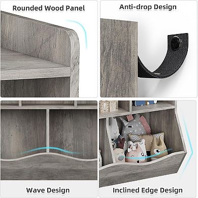 Spacious Multi-Shelf Toy Storage Bookcase