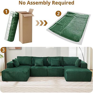 137" Modern Cloud Boneless Couch