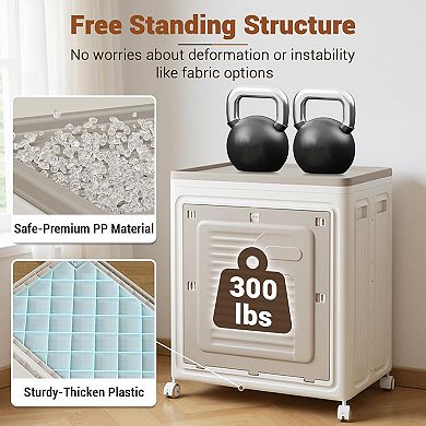 Rolling Laundry Hamper With Lid