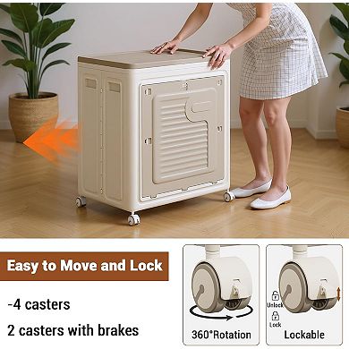 Rolling Laundry Hamper With Lid