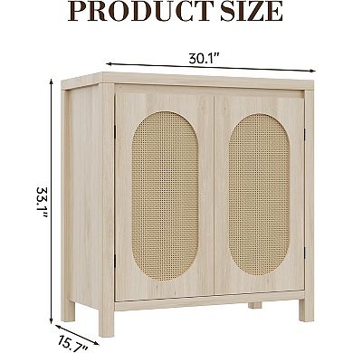 Storage Cabinet with PVC Woven Doors