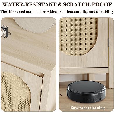 Storage Cabinet with PVC Woven Doors