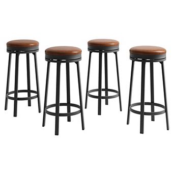 30" Swivel Bar Stools Set of 4 with Footrest