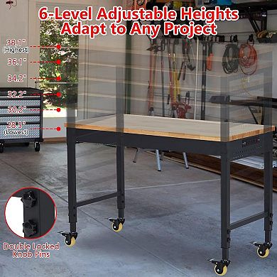 72"x25" Adjustable Heavy Duty Workbench