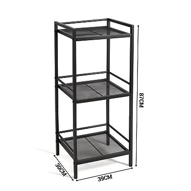 3 Tier Bathroom Shelf Freestanding, Ladder Shelf for Storage, Space-Saving Bathroom Storage Shelves